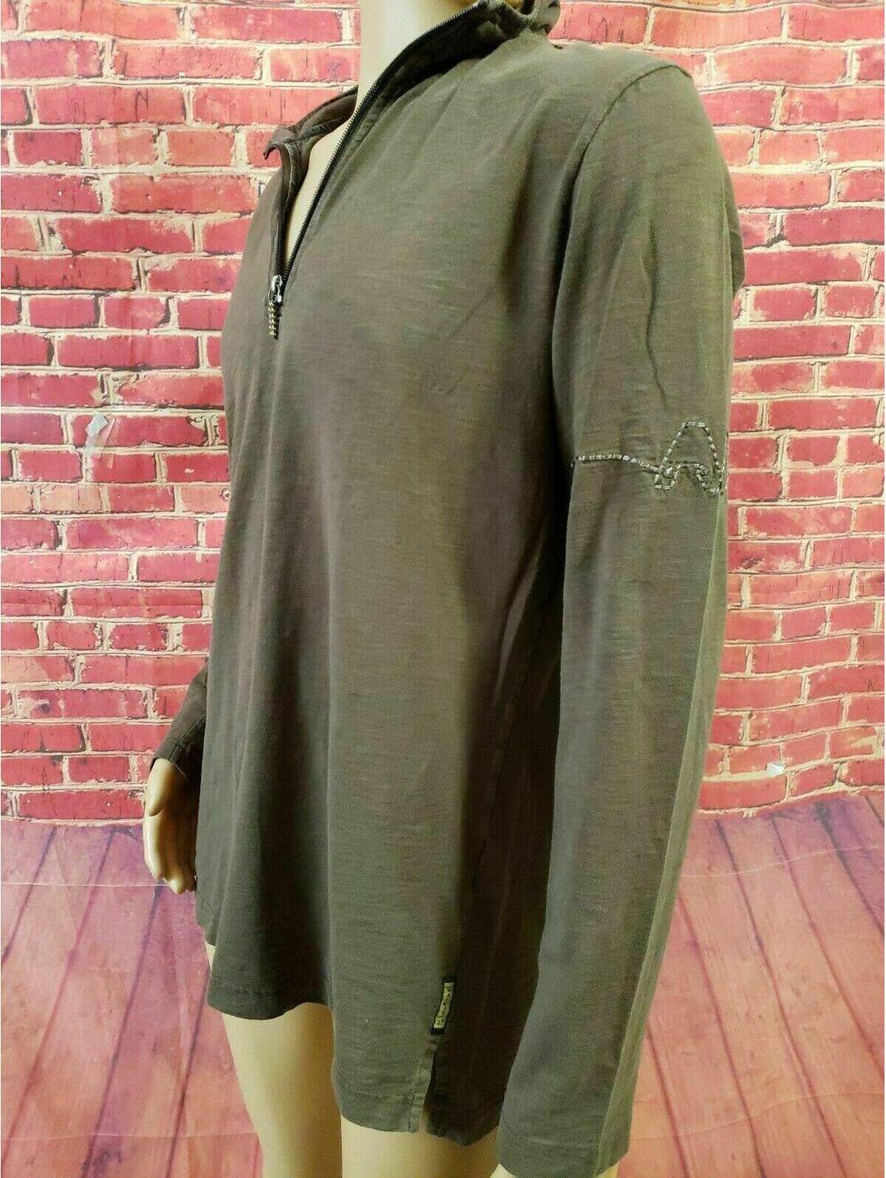 AJ Armani Jeans Grey~ 1/4 Zip Front ~ Long Sleeve US XL Men's Sweater Shirt